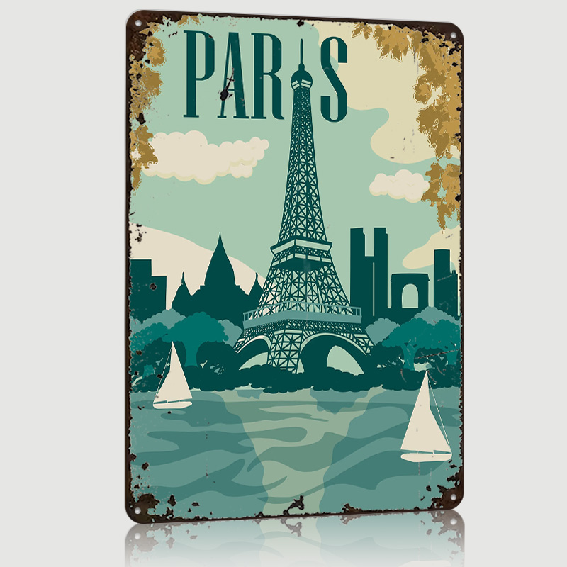 Retro Gaming Paris - Parijs Poster Aangepaste Vintage Metalen Borden
