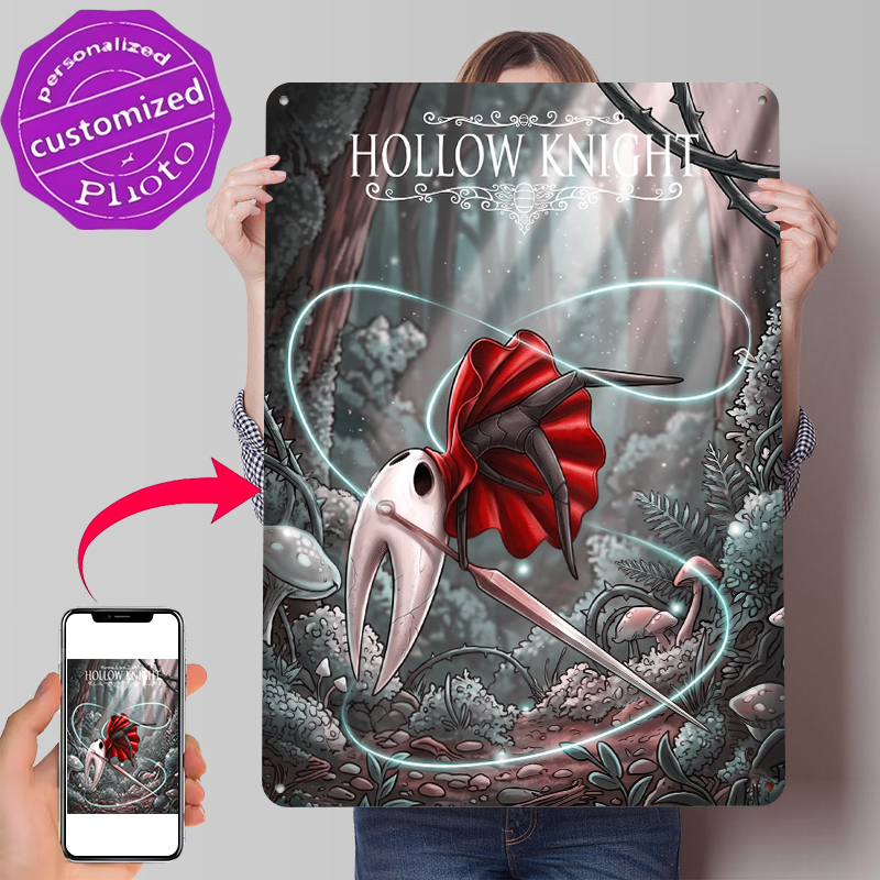 Retro Knight Gaming - Hollow Knight Hornet Artwork Metalen Poster