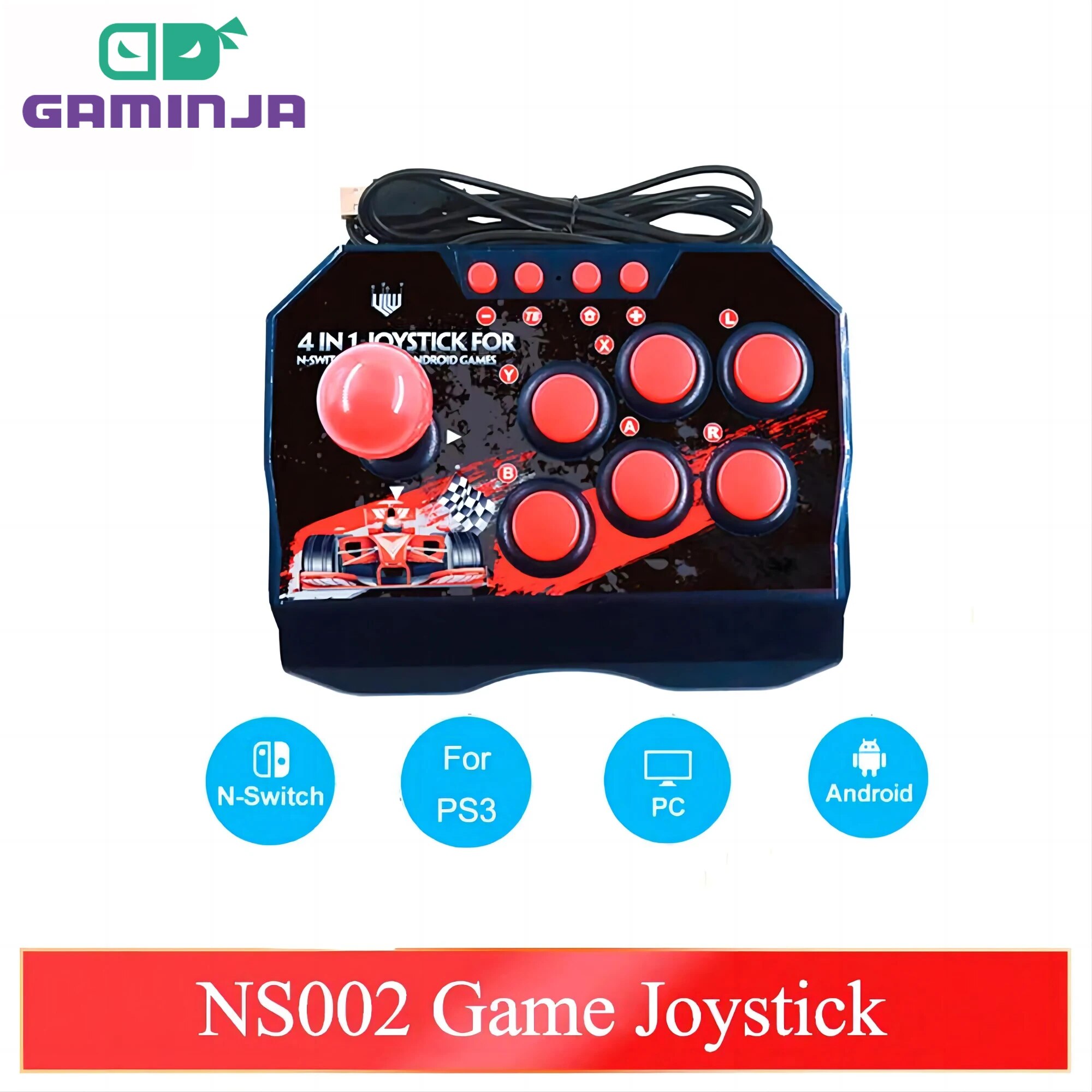 Retro Gaming Joystick - GAMINJA NS002 4 In 1 Retro
