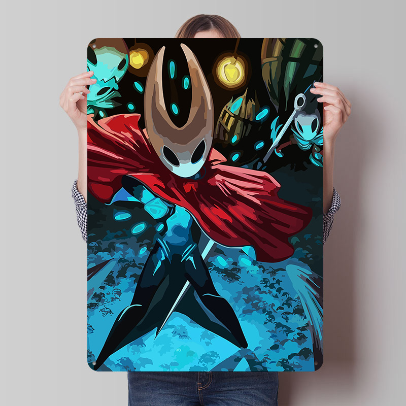 Retro Knight Gaming - Hollow Knight Gaming Tin Poster Aangepaste