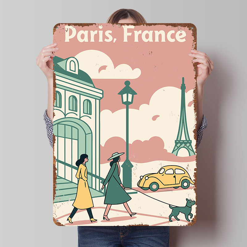 Retro Gaming Paris - Parijs Frankrijk Reizen Gedrukte Poster Aangepaste