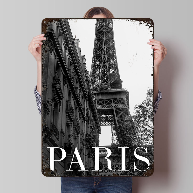 Retro Gaming Paris - Parijs gedrukte posters aanpasbare muurkunst retro