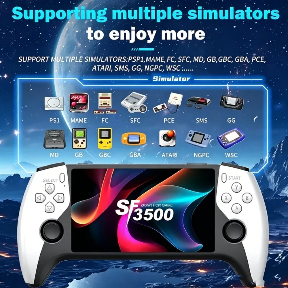 Retro Gaming System - SF3500 5 inch Handheld Game Console