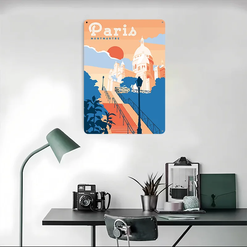 Parijs Montmartre Reisposter o - Retro Gaming Paris recensie en prijs