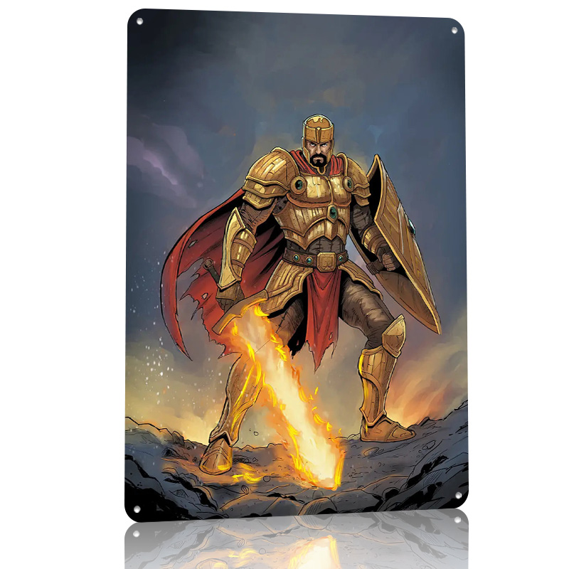 Gouden Ridder Met Vlammende Zw - Retro Knight Gaming recensie en prijs