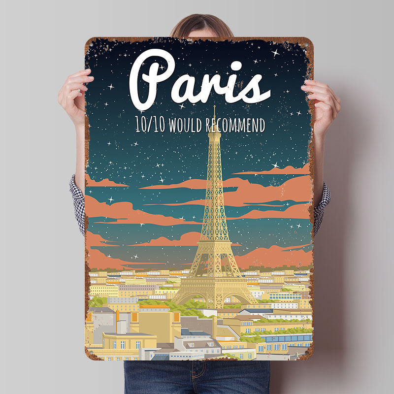 Parijs Eiffeltoren Reisposter  - Retro Gaming Paris recensie en prijs
