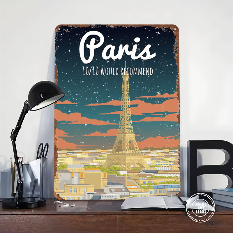 Parijs Eiffeltoren Reisposter  - Retro Gaming Paris recensie en prijs