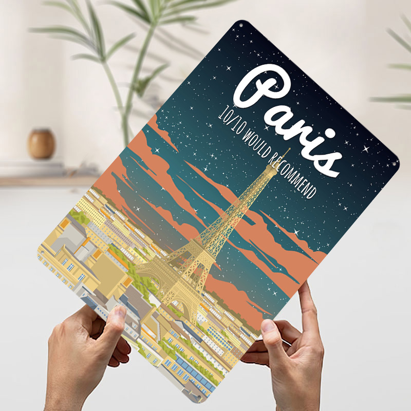 Parijs Eiffeltoren Reisposter  - Retro Gaming Paris recensie en prijs