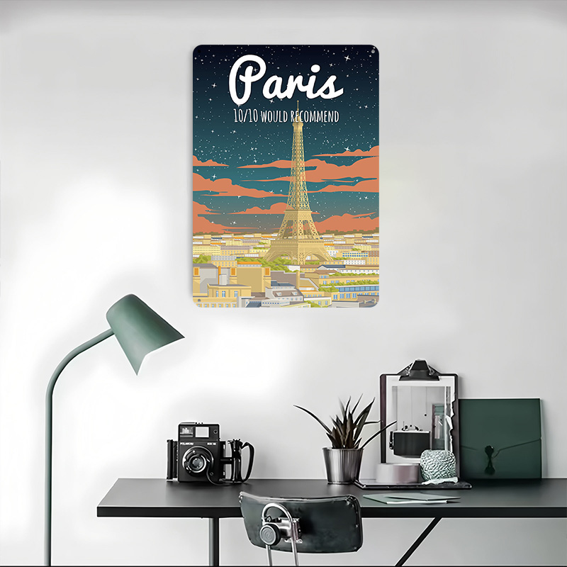 Parijs Eiffeltoren Reisposter  - Retro Gaming Paris recensie en prijs