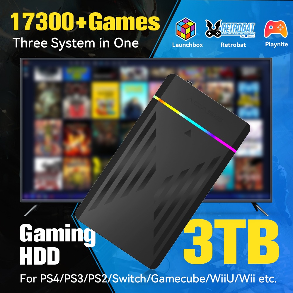 3TB Draagbare Gaming HDD Launc - Retro Gaming Joystick recensie en prijs